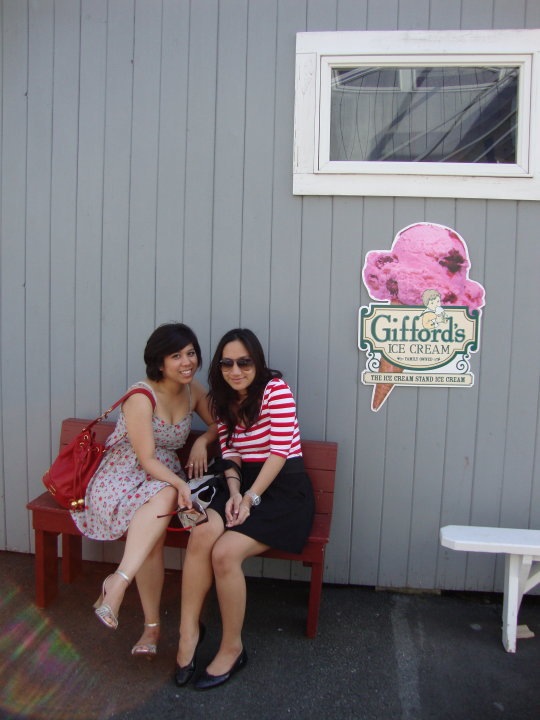 The ice cream place right behind the restaurant