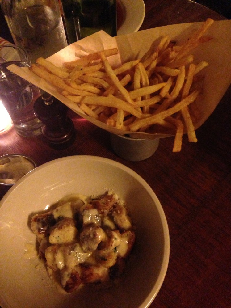 Ricotta Gnocchi and fries