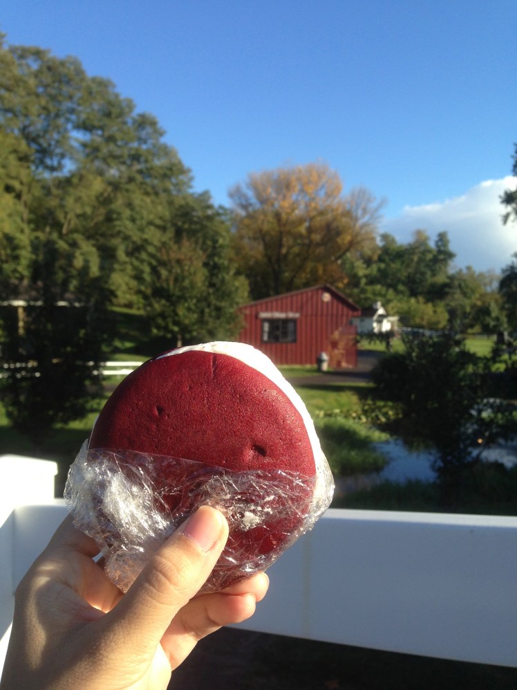 Yep i ate my whoopie pie at the village; coouldnt help it lol..