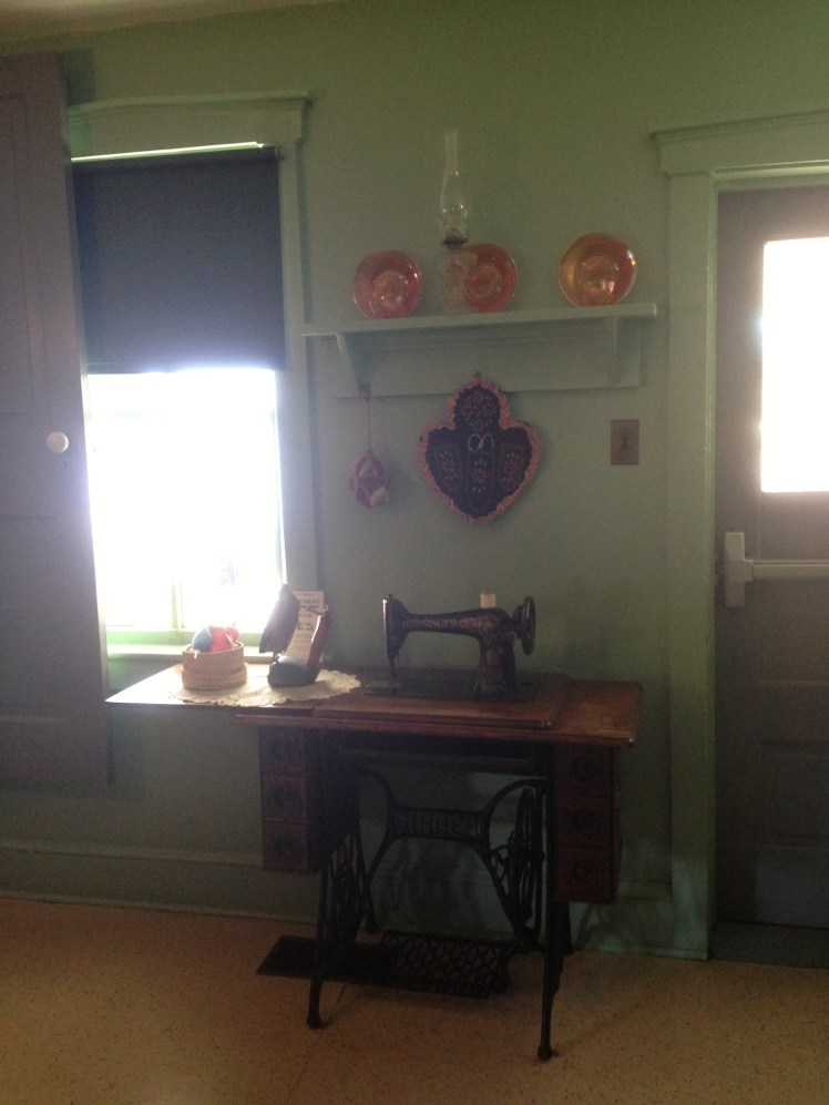AMish House; sewing machine - Amish wife sew all the clothes the family wears